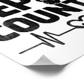 Poster Chaque répétition compte Haltérophile Culturisme B (Coin)