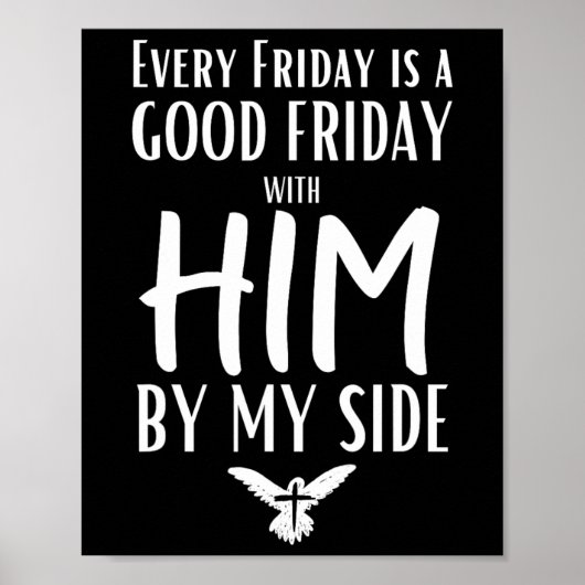 Poster Chaque Vendredi Est Bon Avec Lui À Mes Côtés Pâque (Devant)
