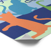 Poster Chaque vie Mérite 9 Chats Drôle Humour Chat (Coin)