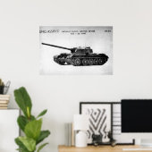 Poster Char de bataille du Soviétique T-54 (Bureau à domicile)