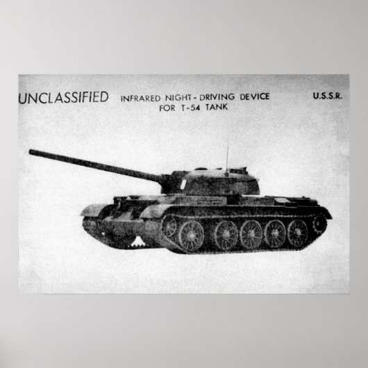 Poster Char de bataille du Soviétique T-54 (Devant)