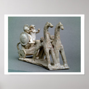 Poster Char et chevaux, de la tombe de princesse Nefe