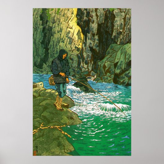Poster Char Fishing Kasamatsu Shiro 1956 (Devant)