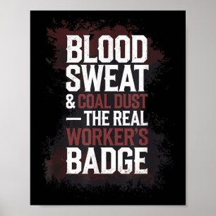 Poster Charbon Miner Mines souterraines Casquette dur Foo