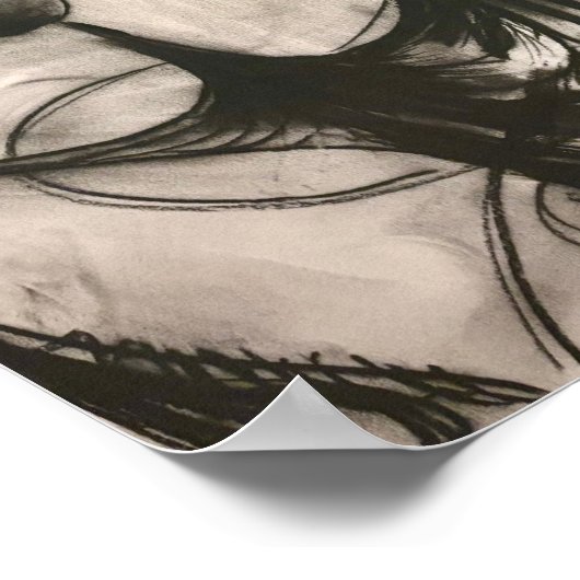 Poster charcoal drawing (Coin)