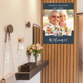 Poster Charcoal grey photo collage anniversaire fête bien