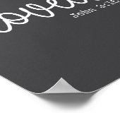 Poster Charcoal Love Faith Citation minimaliste (Coin)