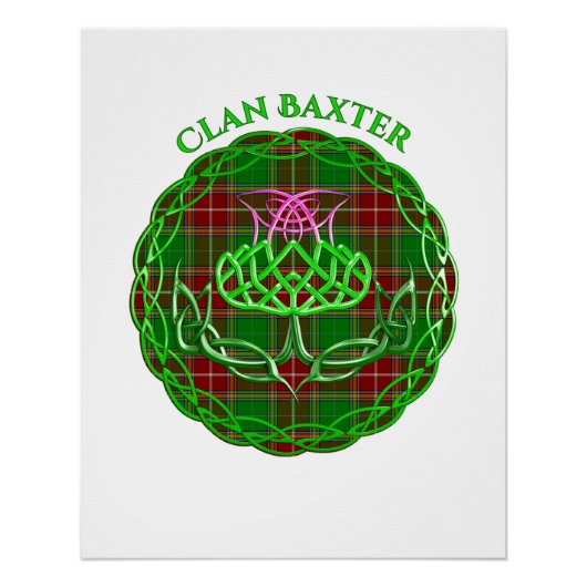 Poster Chardon celtique écossais Baxter (Devant)