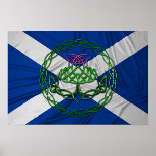 Poster Chardon Et Drapeau Céltic