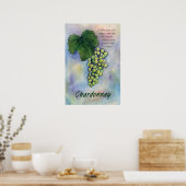 Poster Chardonnay White Vin Graphiques Art (Cuisine)