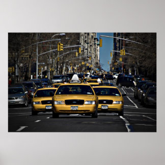 Poster Charge de cabine jaune