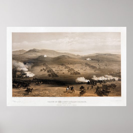 Poster Charge de la brigade de cavalerie légère par Simps (Devant)