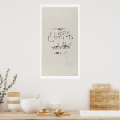 Poster Charge de Lautrec par Lui-Meme (crayon sur papier) (Cuisine)