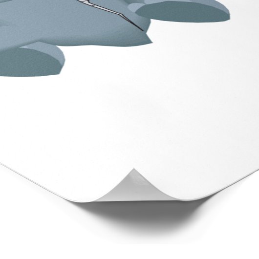 Poster charge de rhino fou (Coin)