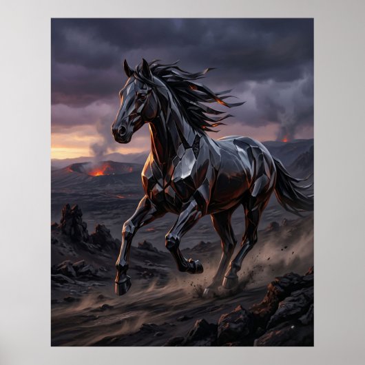 Poster Charge de Tempête du Cheval d'Obsidienne (Devant)