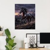 Poster Charge de Tempête du Cheval d'Obsidienne (Bureau à domicile)