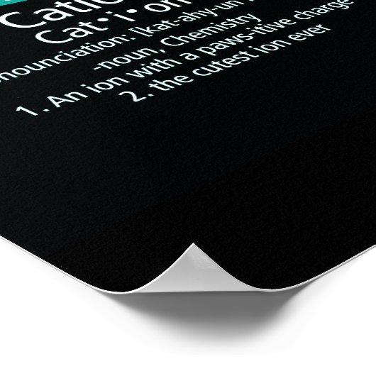 Poster charge pawsitive d'ion de chat (Coin)