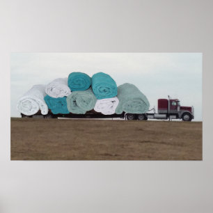 Poster Chargement de camions de serviettes