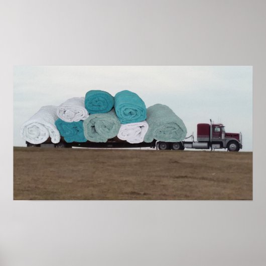 Poster Chargement de camions de serviettes (Devant)