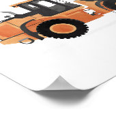 Poster Chargement de roue orange de véhicule de construct (Coin)
