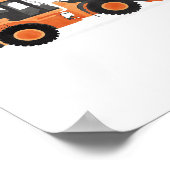 Poster Chargement de roue orange de véhicule de construct (Coin)