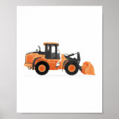 Poster Chargement de roue orange de véhicule de construct (Devant)