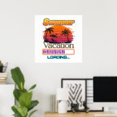 Poster Chargement de vacances Plage de coucher de soleil (Bureau à domicile)