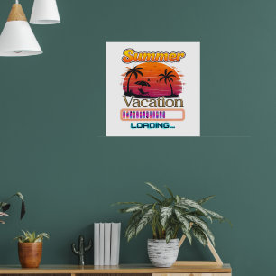 Poster Chargement de vacances Plage de coucher de soleil