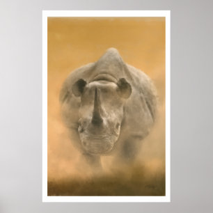 Poster Chargement Rhino - Pastels