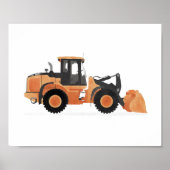 Poster Chargement sur roues de chantier de construction O (Devant)