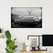 Poster Chargeur de Dodge 1966 (B/W) (Bureau à domicile)