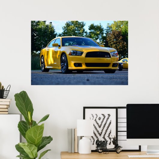 Poster Chargeur de Dodge SRT8 2013 Super Bee (Bureau à domicile)