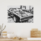 Poster Chargeur Dodge 1970 (Cuisine)