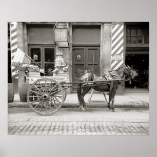 Poster Chariot à lait de La Nouvelle-Orléans, 1910. Photo