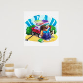 Poster Chariot à Livres (Cuisine)