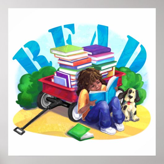 Poster Chariot à Livres (Devant)