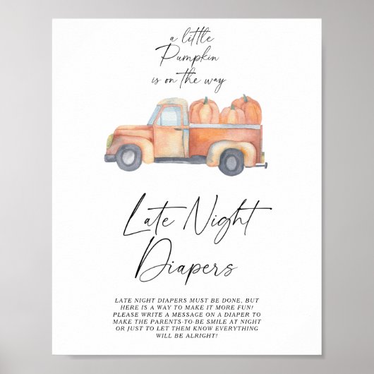 Poster Chariot citrouille automne Late nuit couches jeu (Devant)
