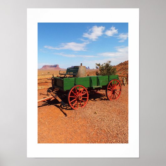Poster Chariot dans Monument Valley (Devant)