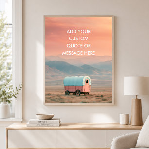 Poster Chariot Pionnier Prairie - Créez Votre Propre Cita
