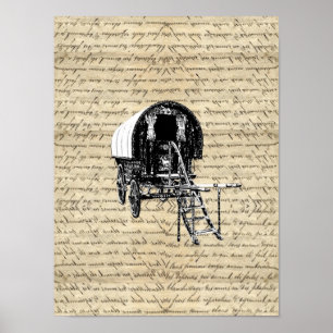 Poster Chariot romain tzigane vintage