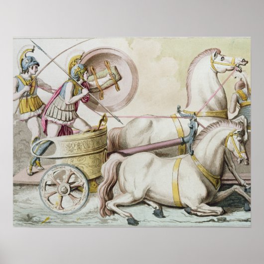 Poster Charioteers romains, de 'Costumi dei Romani', engr (Devant)