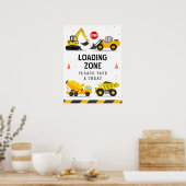 Poster Chariots de construction Anniversaire de enfant Zo (Cuisine)