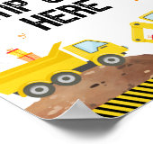 Poster Chariots de construction Cadeaux de vidage d'anniv (Coin)