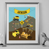 Poster Chariots de construction Décor du site