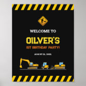 Poster Chariots de construction modifiables Signes de fêt (Devant)