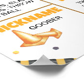 Poster Chariots de construction Signal de jalon d'anniver (Coin)