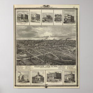 Poster Chariton, entreprises de l'Iowa à Davenport