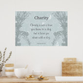 Poster Charity Care - Citation Dit Proverbe (Cuisine)