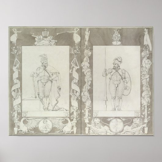 Poster Charlemagne et Heymon, 1804-5 (Devant)