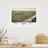 Poster Charleroi, PA Panoramic Map - 1897 (Cuisine)